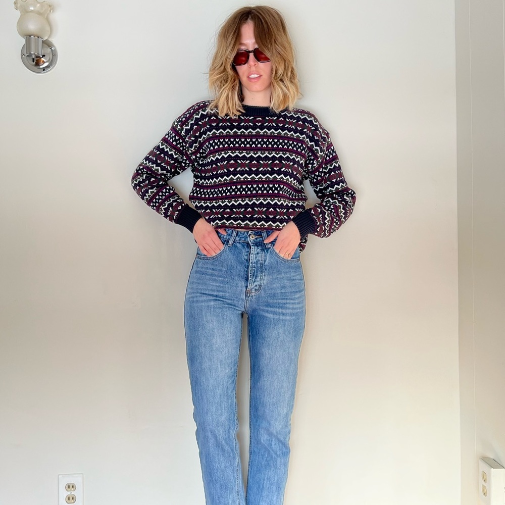 Dissh Mendez High Rise Button Fly Straight Leg Jeans